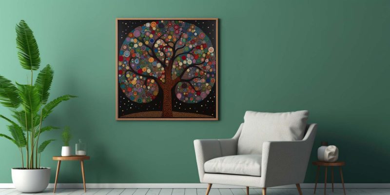 Tree of Life Poster - Abstract Nature Art Print - Gustav Klimt - Yayoi Kusama - Image 7
