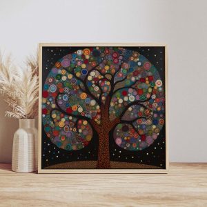 Tree of Life Poster - Abstract Nature Art Print - Gustav Klimt - Yayoi Kusama