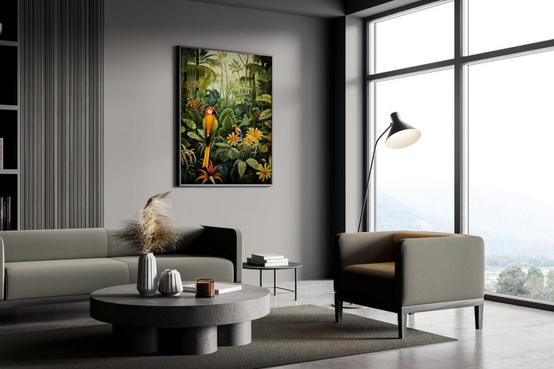Tropical Parrot Paradise #2 | Henri Rousseau style - Image 4