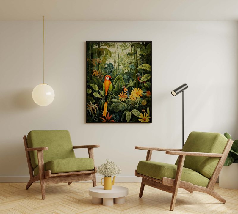 Tropical Parrot Paradise #2 | Henri Rousseau style - Image 5