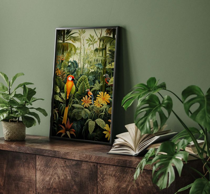 Tropical Parrot Paradise #2 | Henri Rousseau style - Image 8