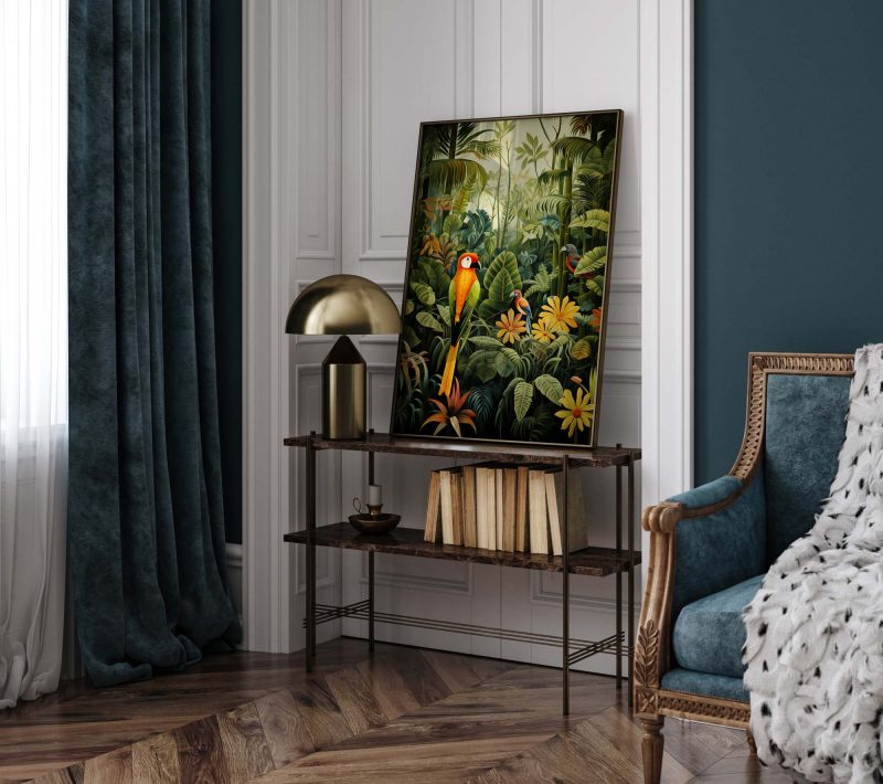 Tropical Parrot Paradise #2 | Henri Rousseau style - Image 9