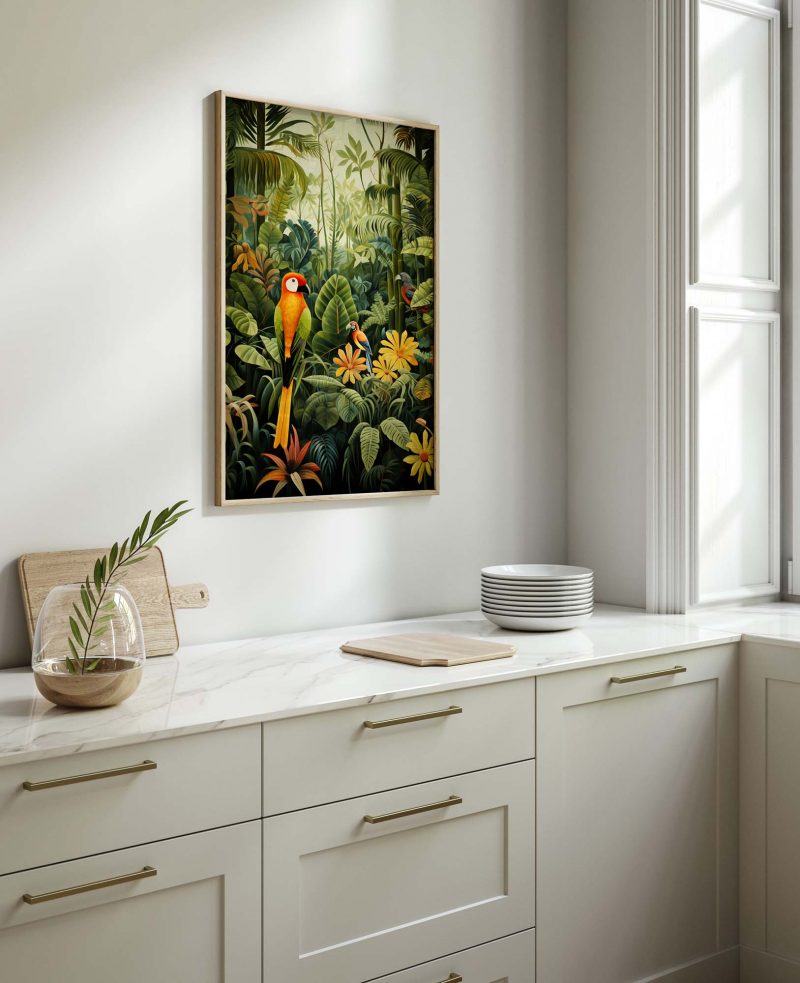 Tropical Parrot Paradise #2 | Henri Rousseau style - Image 10