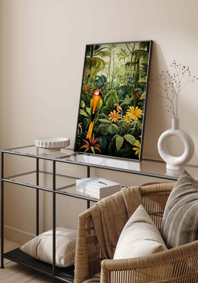 Tropical Parrot Paradise #2 | Henri Rousseau style - Image 11