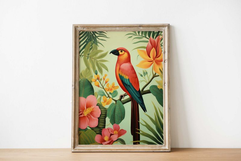 Tropical Parrot Paradise | Henri Rousseau style - Image 3