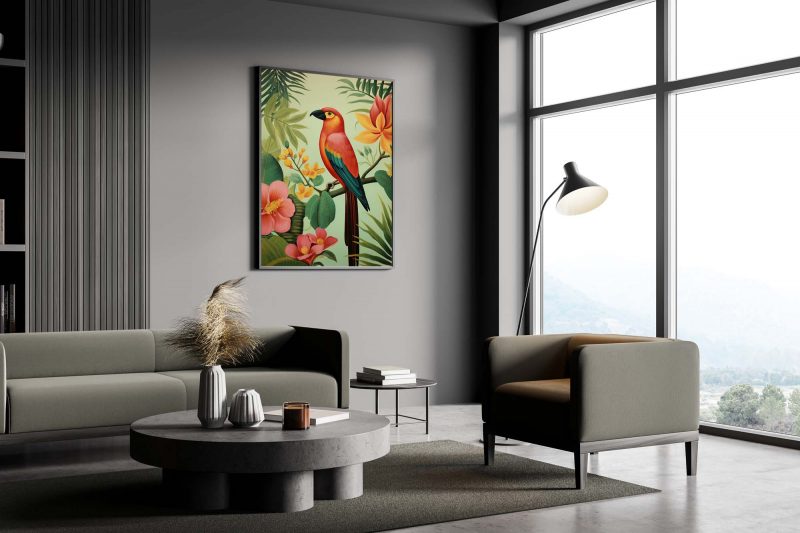 Tropical Parrot Paradise | Henri Rousseau style - Image 4
