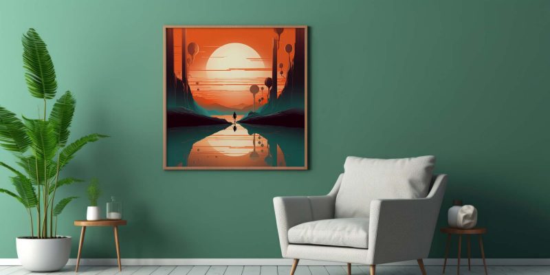 Two Moons - Retro Futurism Art | Space Art, Vintage Sci-Fi Poster, Retro Futurism
