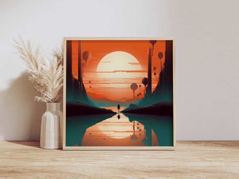 Two Moons - Retro Futurism Art | Space Art, Vintage Sci-Fi Poster, Retro Futurism - Image 9