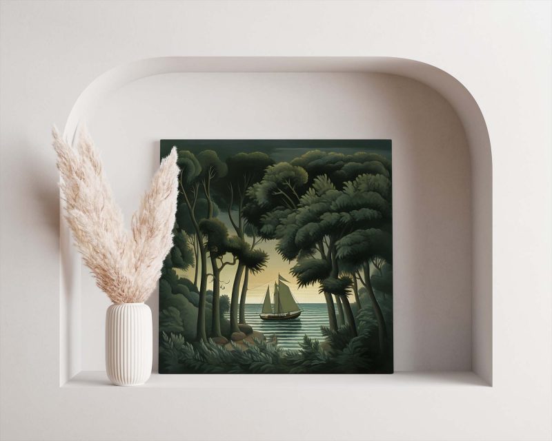 Yacht on Black Sea | Vintage Art Print - Henri Rousseau - Image 2