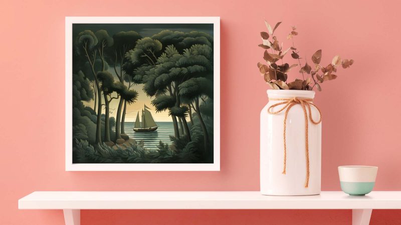 Yacht on Black Sea | Vintage Art Print - Henri Rousseau - Image 5