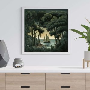 Yacht on Black Sea | Vintage Art Print - Henri Rousseau