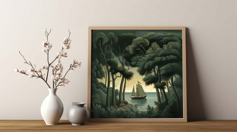 Yacht on Black Sea | Vintage Art Print - Henri Rousseau - Image 8