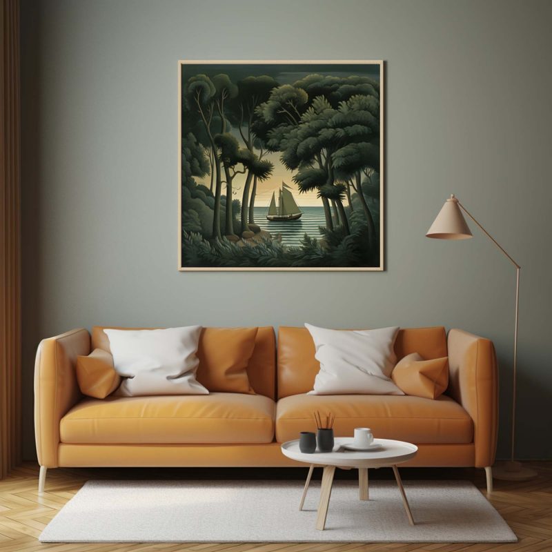 Yacht on Black Sea | Vintage Art Print - Henri Rousseau - Image 10