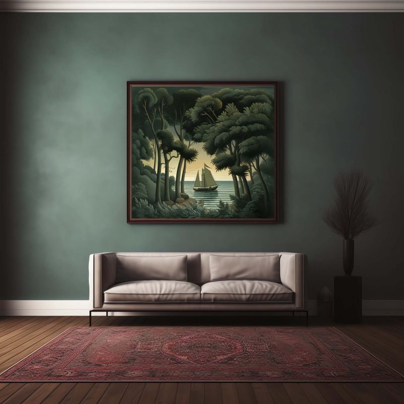 Yacht on Black Sea | Vintage Art Print - Henri Rousseau - Image 11
