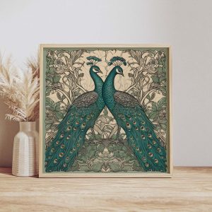 Vintage Peacock Art Decor - William Morris