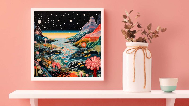 Yayoi Kusama inspired Poster | Coastal Landscape - Image 5