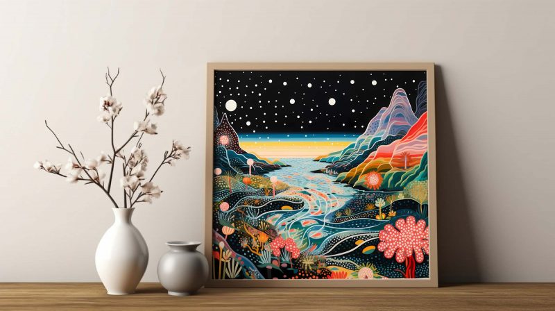 Yayoi Kusama inspired Poster | Coastal Landscape - Image 7