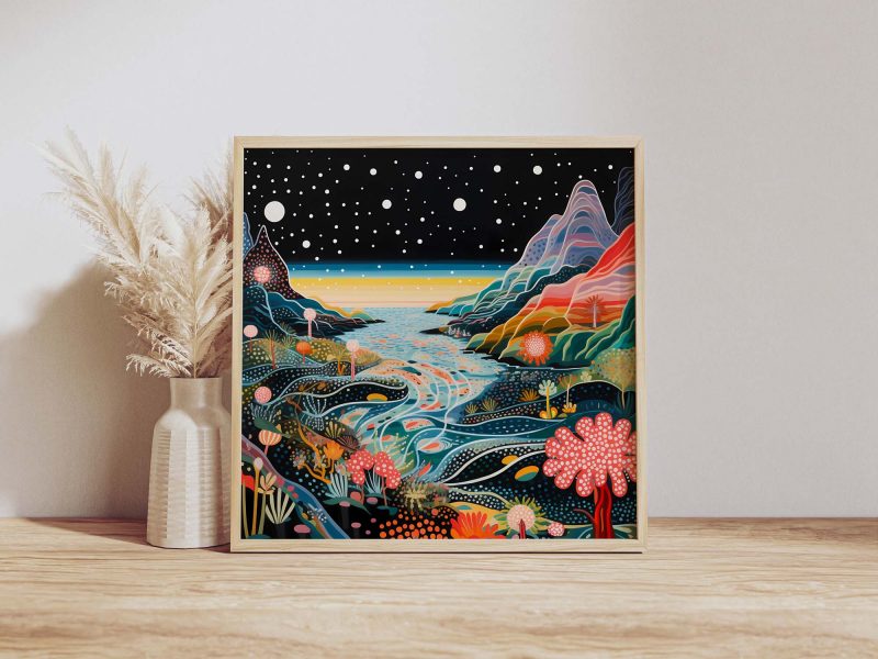 Yayoi Kusama inspired Poster | Coastal Landscape - Image 8