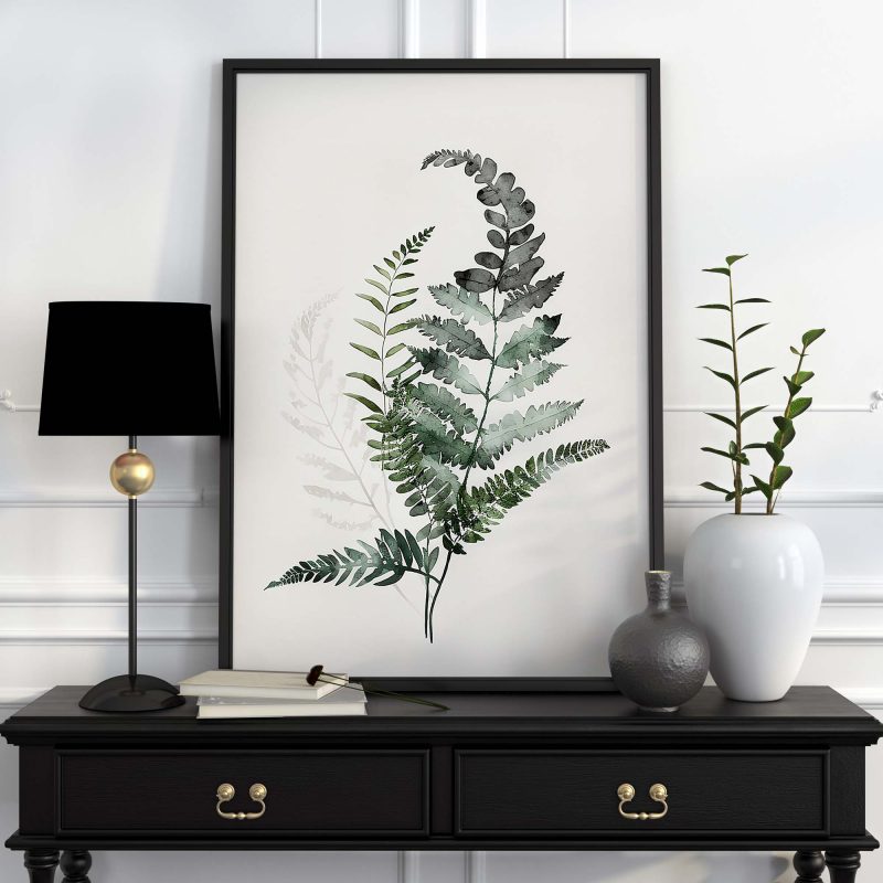 Fern Leaves | Botanical Watercolor Poster - Image 3