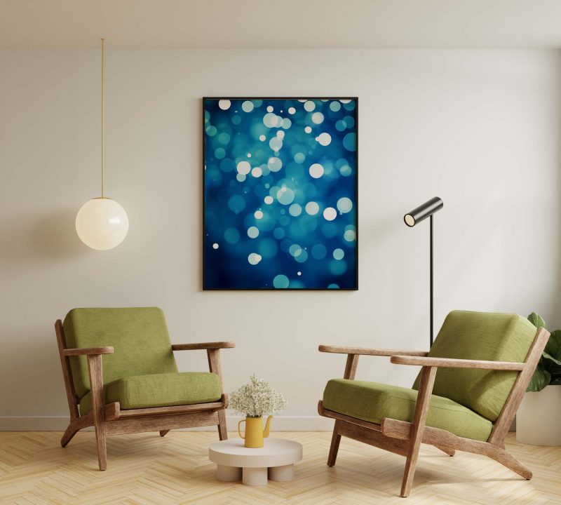 Abstract Blue Dots | Abstract Art - Image 5