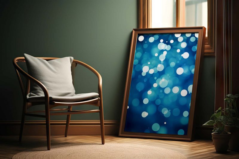 Abstract Blue Dots | Abstract Art - Image 6