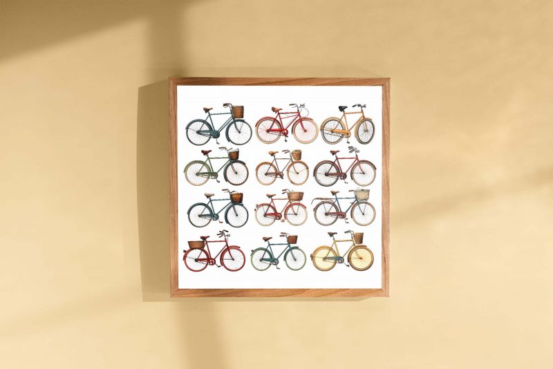 Bicycle Lover | Victorian Era Bicycle Art Collection - Poster - Image 3
