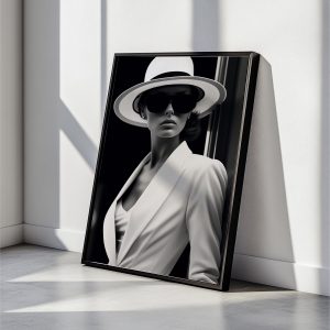 Black and White Fashion Shot - Poster