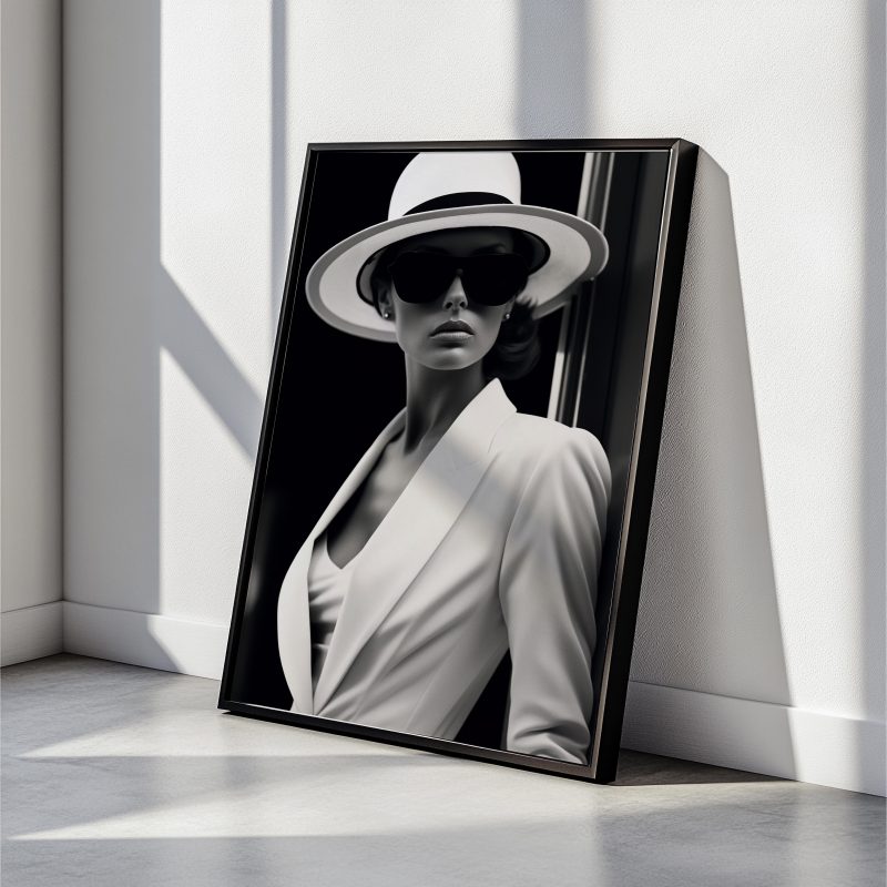 Black and White Fashion Shot - Poster