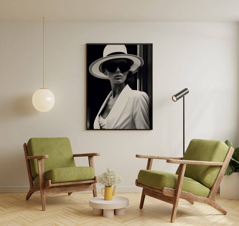Black and White Fashion Shot - Poster - Image 8