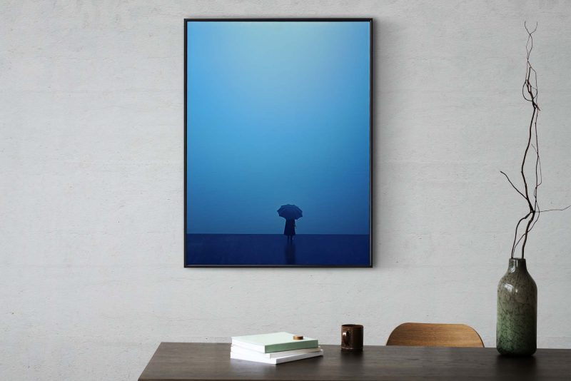 Blue Umbrella - Nature Photography Poster