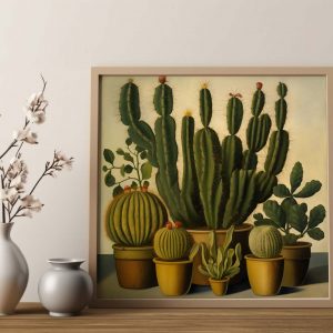 Cactus Vintage Art Painting | Henri Rousseau - Poster