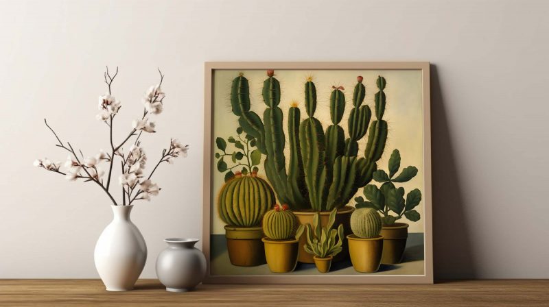 Cactus Vintage Art Painting | Henri Rousseau - Poster
