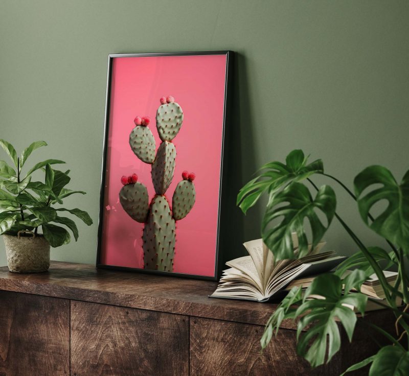 Kaktus Red - Wandkunst für Wohnzimmer Pflanzen Gemälde moderne Kunst - Image 8