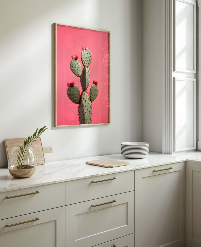 Kaktus Red - Wandkunst für Wohnzimmer Pflanzen Gemälde moderne Kunst - Image 10