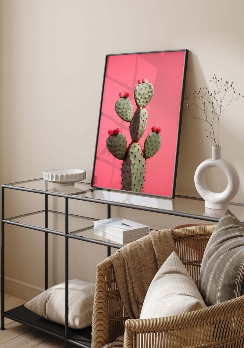 Kaktus Red - Wandkunst für Wohnzimmer Pflanzen Gemälde moderne Kunst - Image 11