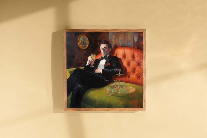 Decadent Man On Couch #2 | Vintage Art Poster - Image 4