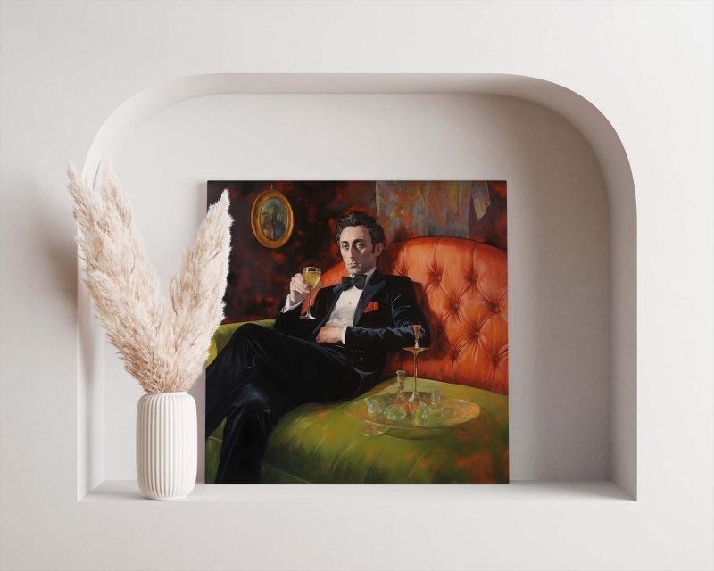 Decadent Man On Couch #2 | Vintage Art Poster - Image 3