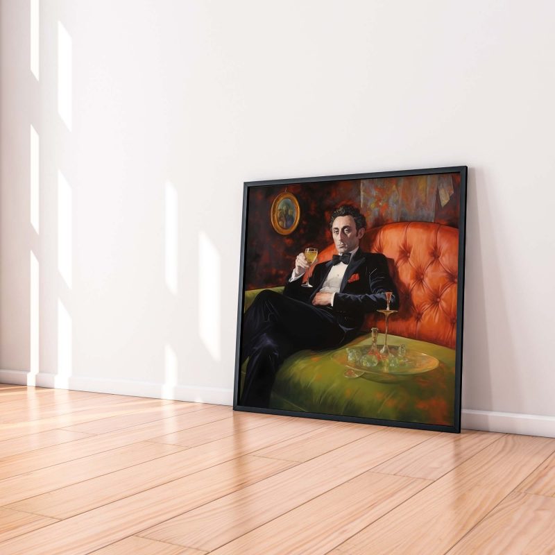 Decadent Man On Couch #2 | Vintage Art Poster - Image 5