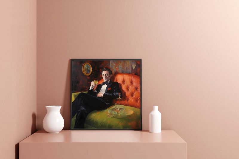 Decadent Man On Couch #2 | Vintage Art Poster - Image 7