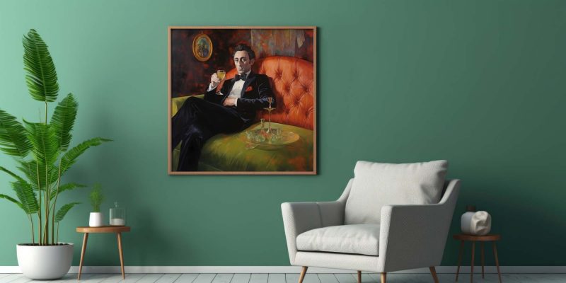 Decadent Man On Couch #2 | Vintage Art Poster - Image 8
