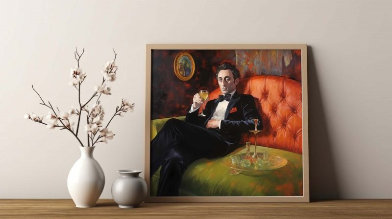 Decadent Man On Couch #2 | Vintage Art Poster - Image 9
