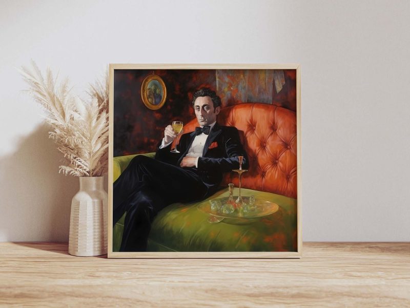 Decadent Man On Couch #2 | Vintage Art Poster - Image 10