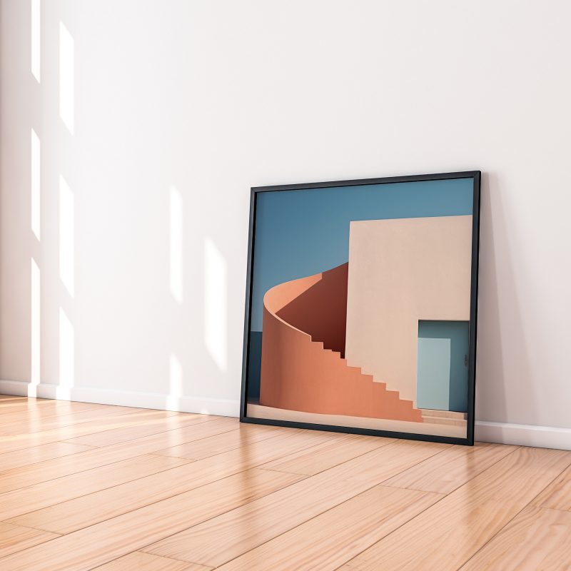Facades - Round Orange Staircase - Poster - Architectural - Image 5