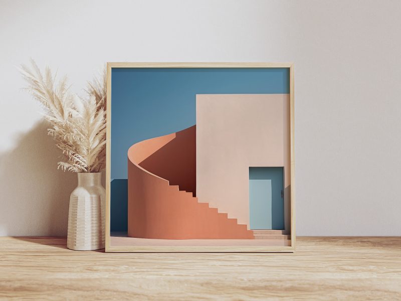 Facades - Round Orange Staircase - Poster - Architectural - Image 9