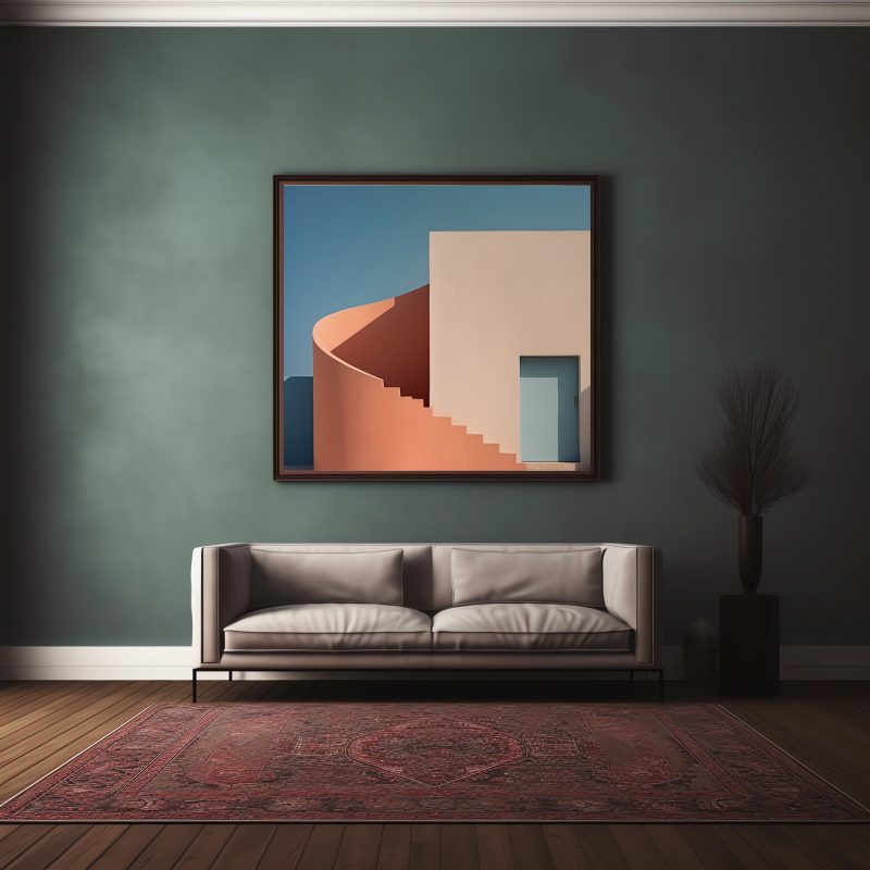 Facades - Round Orange Staircase - Poster - Architectural - Image 11