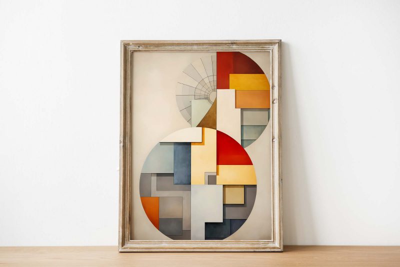 Abstract Bauhaus Poster: Fibonacci #2 - Image 2