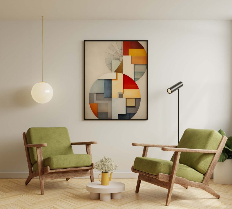 Abstract Bauhaus Poster: Fibonacci #2 - Image 5