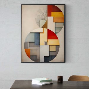 Abstract Bauhaus Poster: Fibonacci #2