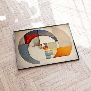 Abstract Bauhaus Poster: Fibonacci