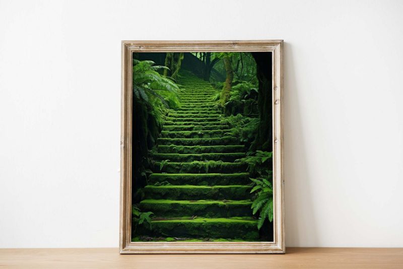 Green Moss Stairs - Poster - Image 3
